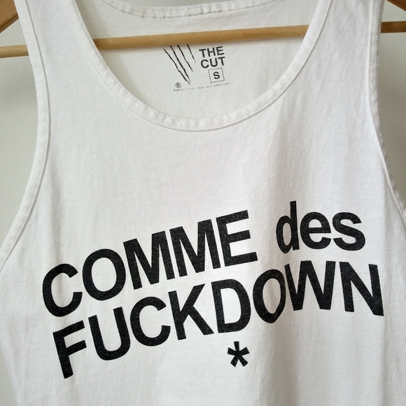 The Cut Comme Des Fuckdown White Tank Top - Picture 5 of 6